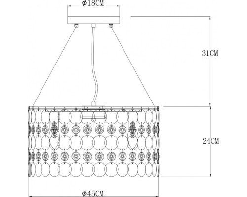 Подвесная люстра Pipirima A4041SP-5CC Arte Lamp Подвесная люстра Pipirima A4041SP-5CC Arte Lamp