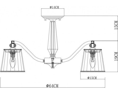 Потолочная люстра Talitha A4047PL-5CC Arte Lamp Потолочная люстра Talitha A4047PL-5CC Arte Lamp