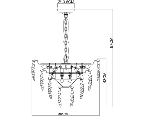 Подвесная люстра Lilly A4070LM-9GO Arte Lamp Подвесная люстра Lilly A4070LM-9GO Arte Lamp