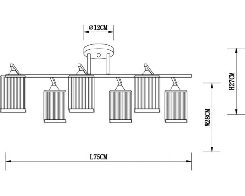 Потолочная люстра Merope A4071PL-6BK Arte Lamp Потолочная люстра Merope A4071PL-6BK Arte Lamp