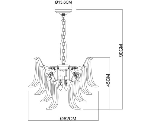 Подвесная люстра Maya A4072LM-9GO Arte Lamp Подвесная люстра Maya A4072LM-9GO Arte Lamp