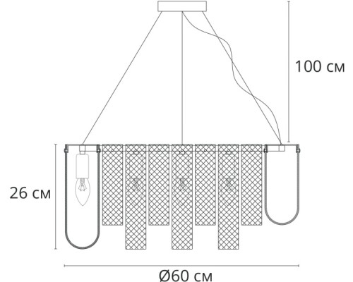 Подвесная люстра Denebola A4074LM-10CC Arte Lamp Подвесная люстра Denebola A4074LM-10CC Arte Lamp