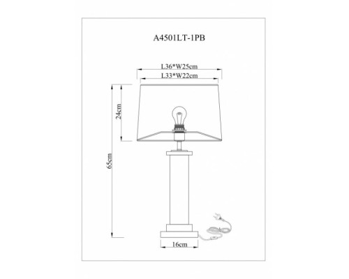 Настольная лампа Camelot A4501LT-1PB Arte Lamp Настольная лампа Camelot A4501LT-1PB Arte Lamp