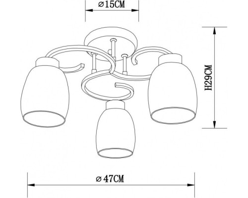 Потолочная люстра Krit A4505PL-3BK Arte Lamp Потолочная люстра Krit A4505PL-3BK Arte Lamp