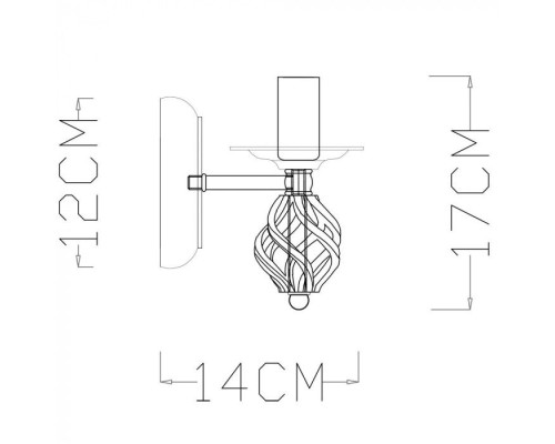 Бра Cartwheel A4550AP-1CK Arte Lamp