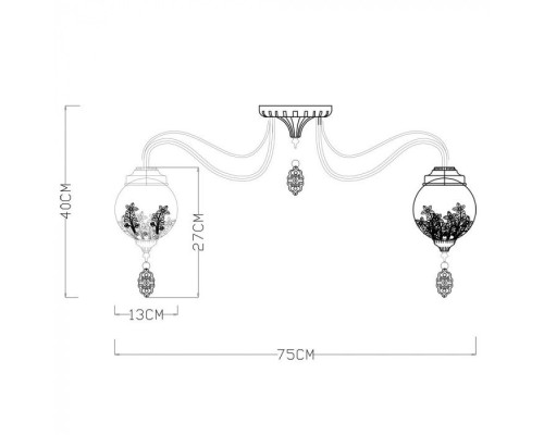 Потолочная люстра Moroccana A4552PL-8GO Arte Lamp Потолочная люстра Moroccana A4552PL-8GO Arte Lamp