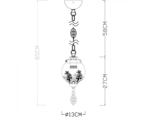 Подвесной светильник Moroccana A4552SP-1GO Arte Lamp Подвесной светильник Moroccana A4552SP-1GO Arte Lamp