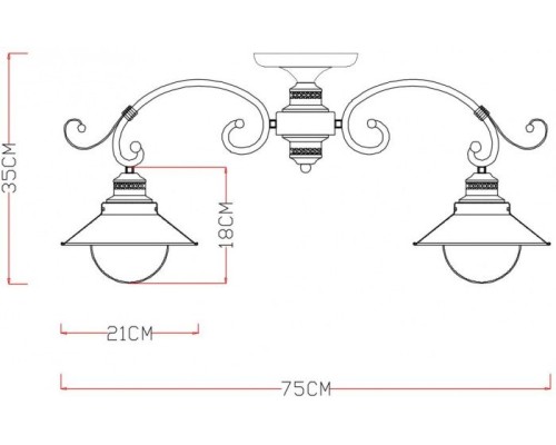 Потолочная люстра Grazioso A4577PL-5WG Arte Lamp Потолочная люстра Grazioso A4577PL-5WG Arte Lamp