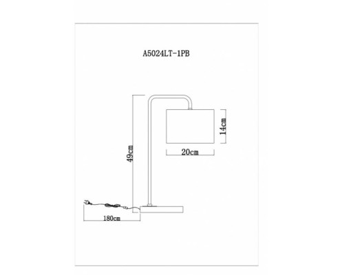 Настольная лампа Rupert A5024LT-1PB Arte Lamp Настольная лампа Rupert A5024LT-1PB Arte Lamp