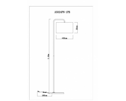 Торшер Rupert A5024PN-1PB Arte Lamp Торшер Rupert A5024PN-1PB Arte Lamp
