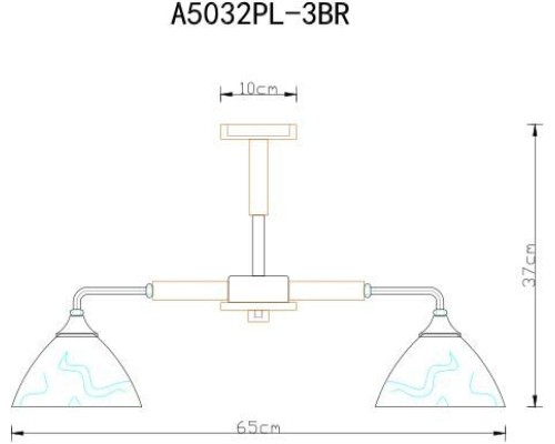 Потолочная люстра Matthew A5032PL-3BR Arte Lamp Потолочная люстра Matthew A5032PL-3BR Arte Lamp