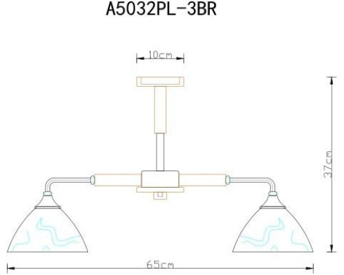 Потолочная люстра Matthew A5032PL-3BR Arte Lamp