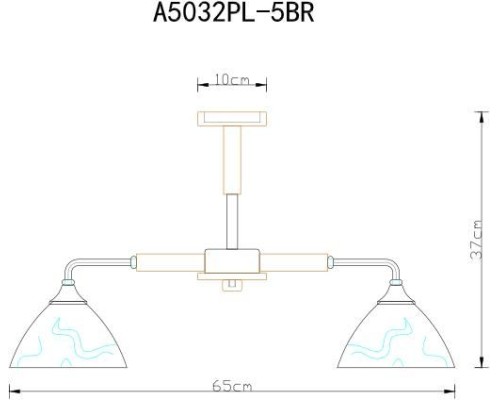 Потолочная люстра Matthew A5032PL-5BR Arte Lamp