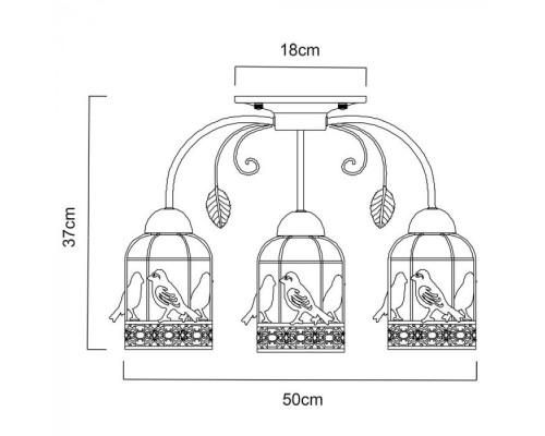 Потолочная люстра Cincia A5090PL-3WG Arte Lamp Потолочная люстра Cincia A5090PL-3WG Arte Lamp
