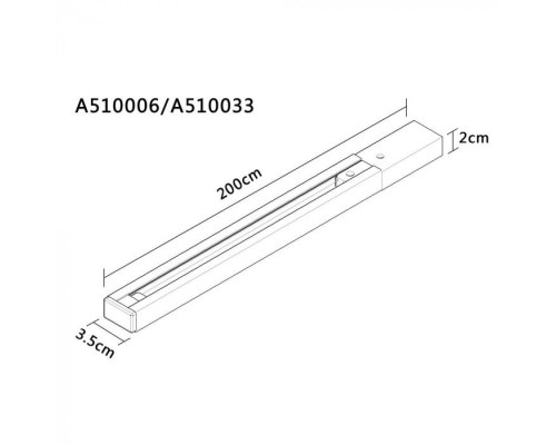 Шинопровод/трек Track Accessories A510033 Arte Lamp Шинопровод/трек Track Accessories A510033 Arte Lamp