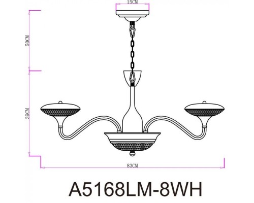 Подвесная люстра Bern A5168LM-8WH Arte Lamp Подвесная люстра Bern A5168LM-8WH Arte Lamp