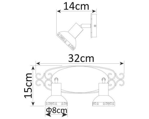 Спот Focus A5219AP-2BR Arte Lamp Спот Focus A5219AP-2BR Arte Lamp