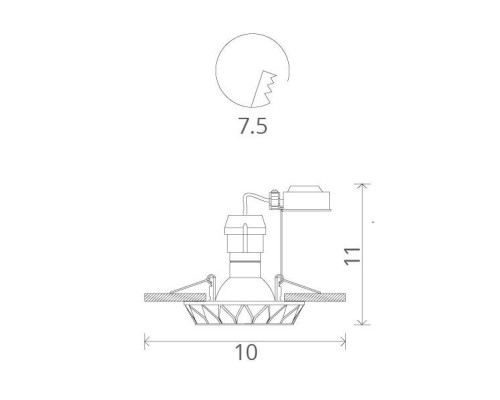 Точечный светильник Cratere A5253PL-1WC Arte Lamp Точечный светильник Cratere A5253PL-1WC Arte Lamp