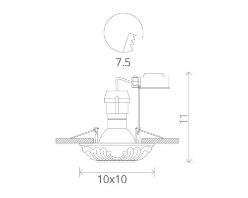 Точечный светильник Cratere A5262PL-1WC Arte Lamp Точечный светильник Cratere A5262PL-1WC Arte Lamp