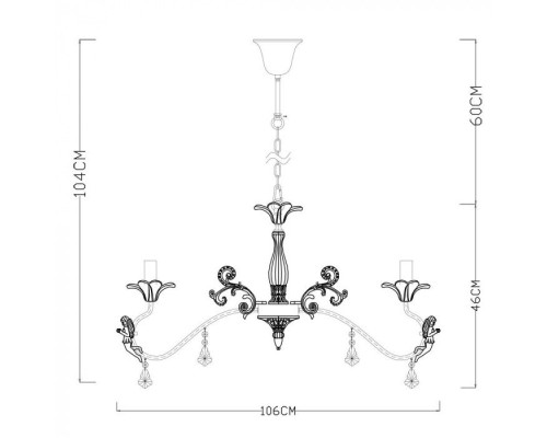 Подвесная люстра Angelina A5349LM-8WH Arte Lamp Подвесная люстра Angelina A5349LM-8WH Arte Lamp