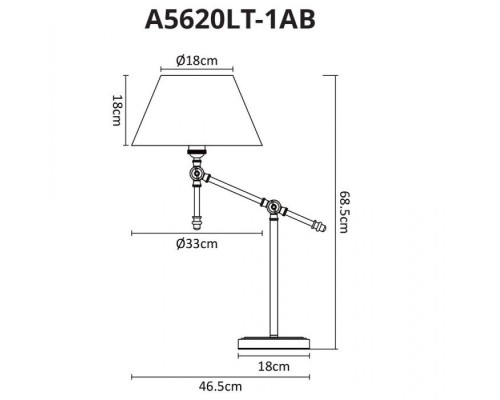 Настольная лампа Orlando A5620LT-1AB Arte Lamp Настольная лампа Orlando A5620LT-1AB Arte Lamp