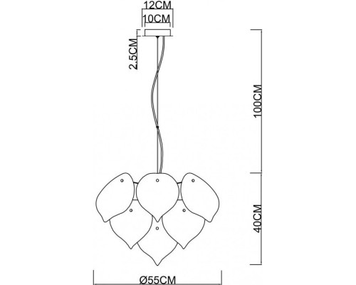 Подвесная люстра Palmer A5695SP-5WH Arte Lamp Подвесная люстра Palmer A5695SP-5WH Arte Lamp