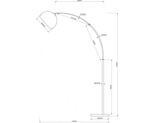 Торшер Paolo A5822PN-1PB Arte Lamp Торшер Paolo A5822PN-1PB Arte Lamp