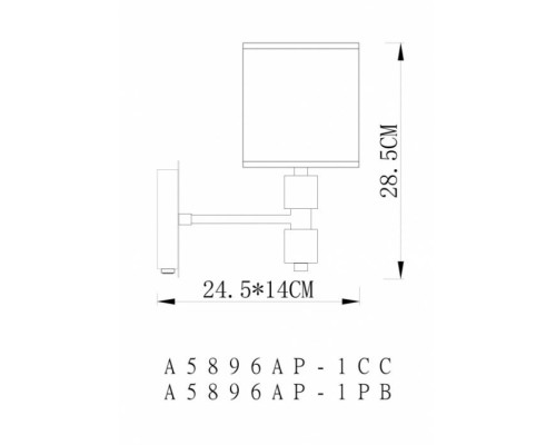Бра North A5896AP-1CC Arte Lamp Бра North A5896AP-1CC Arte Lamp