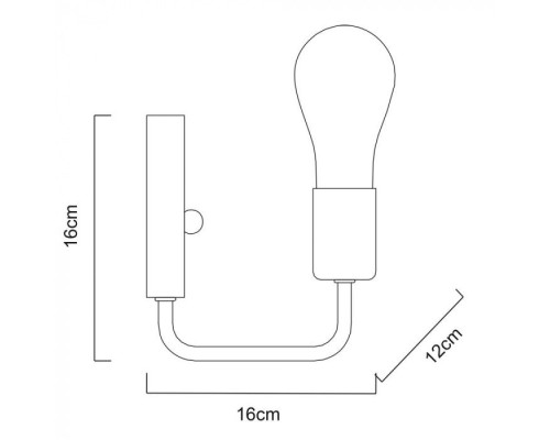 Бра Gelo A6001AP-1BK Arte Lamp Бра Gelo A6001AP-1BK Arte Lamp