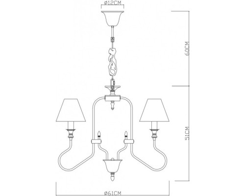 Подвесная люстра Agio A6086LM-5PB Arte Lamp Подвесная люстра Agio A6086LM-5PB Arte Lamp