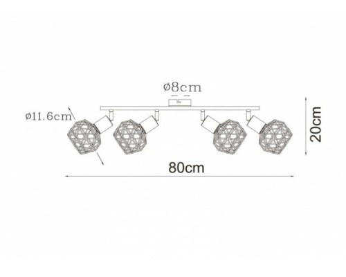 Спот Sospiro A6141PL-4WH Arte Lamp Спот Sospiro A6141PL-4WH Arte Lamp