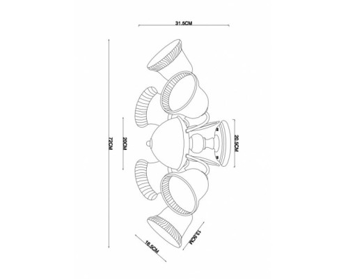 Потолочная люстра Campanula A6306PL-8WG Arte Lamp Потолочная люстра Campanula A6306PL-8WG Arte Lamp