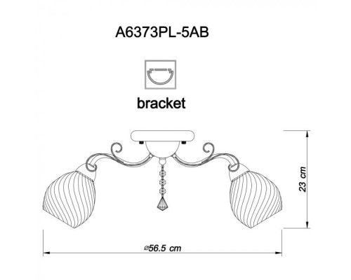 Потолочная люстра Magdalena A6373PL-5AB Arte Lamp Потолочная люстра Magdalena A6373PL-5AB Arte Lamp