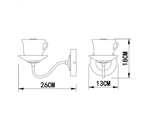 Бра Servizio A6483AP-1WH Arte Lamp Бра Servizio A6483AP-1WH Arte Lamp