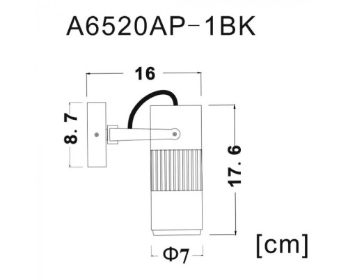 Спот Linea A6520AP-1BK Arte Lamp Спот Linea A6520AP-1BK Arte Lamp