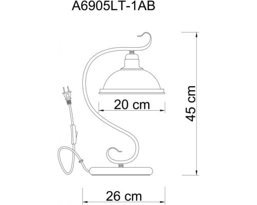 Настольная лампа Safari A6905LT-1AB Arte Lamp