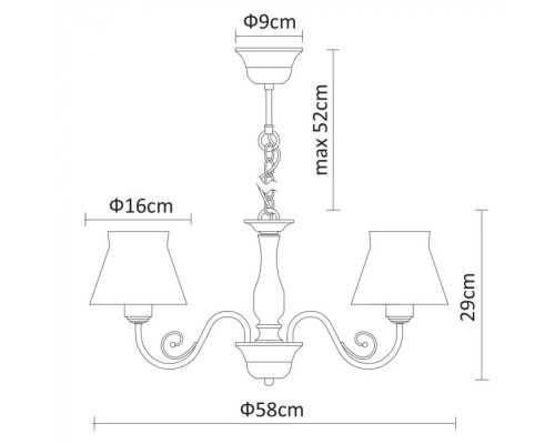 Подвесная люстра Margherita A7021LM-5WH Arte Lamp Подвесная люстра Margherita A7021LM-5WH Arte Lamp