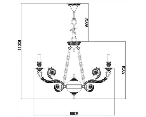 Подвесная люстра Luisa A7024LM-8WG Arte Lamp Подвесная люстра Luisa A7024LM-8WG Arte Lamp