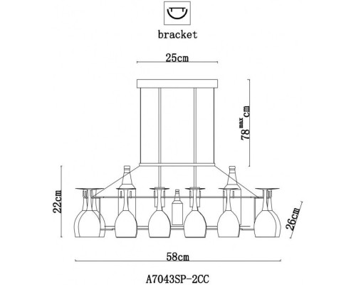 Подвесная люстра Bancone A7043SP-2CC Arte Lamp Подвесная люстра Bancone A7043SP-2CC Arte Lamp