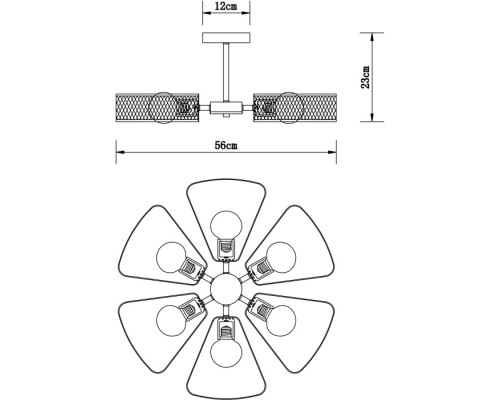 Потолочная люстра Maasym A7044PL-6BK Arte Lamp Потолочная люстра Maasym A7044PL-6BK Arte Lamp