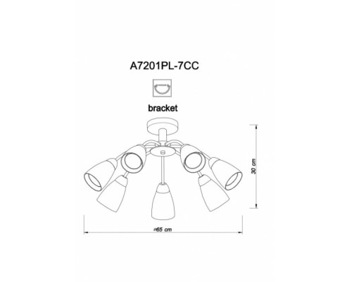 Потолочная люстра Carmela A7201PL-7CC Arte Lamp Потолочная люстра Carmela A7201PL-7CC Arte Lamp