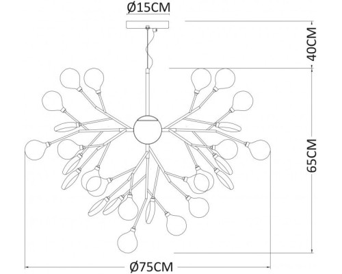 Подвесная люстра Candy A7274SP-36GO Arte Lamp Подвесная люстра Candy A7274SP-36GO Arte Lamp