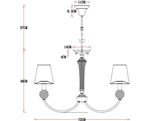 Подвесная люстра Gracie A7301LM-6PB Arte Lamp Подвесная люстра Gracie A7301LM-6PB Arte Lamp
