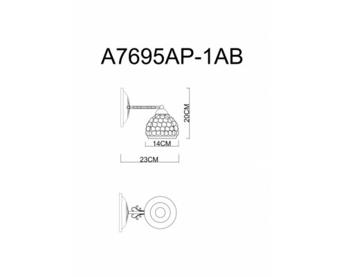 Бра Malina A7695AP-1AB Arte Lamp Бра Malina A7695AP-1AB Arte Lamp