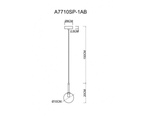 Подвесной светильник Cameron A7710SP-1AB Arte Lamp Подвесной светильник Cameron A7710SP-1AB Arte Lamp