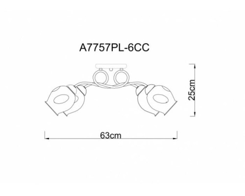 Потолочная люстра Riccio A7757PL-6CC Arte Lamp Потолочная люстра Riccio A7757PL-6CC Arte Lamp