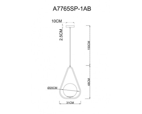 Подвесной светильник Matisse A7765SP-1AB Arte Lamp Подвесной светильник Matisse A7765SP-1AB Arte Lamp
