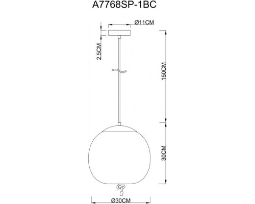 Подвесной светильник Cody A7768SP-1BC Arte Lamp Подвесной светильник Cody A7768SP-1BC Arte Lamp