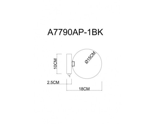 Бра Vincent A7790AP-1BK Arte Lamp Бра Vincent A7790AP-1BK Arte Lamp