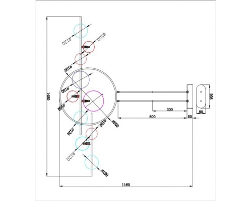 Потолочная люстра Saturn A7790SP-75BK Arte Lamp Потолочная люстра Saturn A7790SP-75BK Arte Lamp